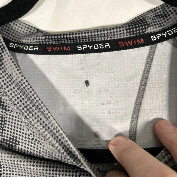 Spyder Swim Shirt Men's XL Grey Short Sleeve Crew Neck 30 SPF Rash Guard - Picture 5 of 11